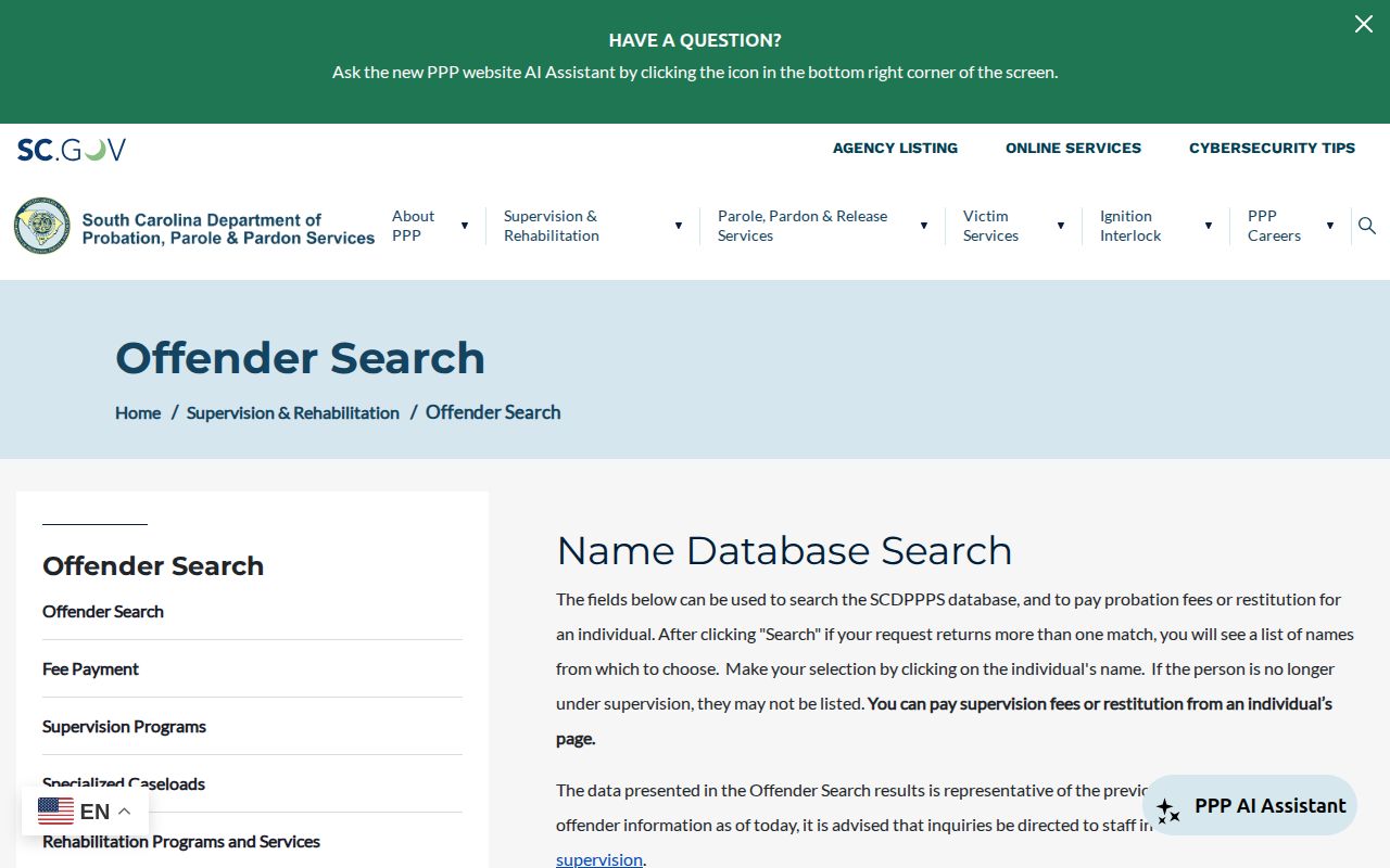Oconee County post-release supervision offender search