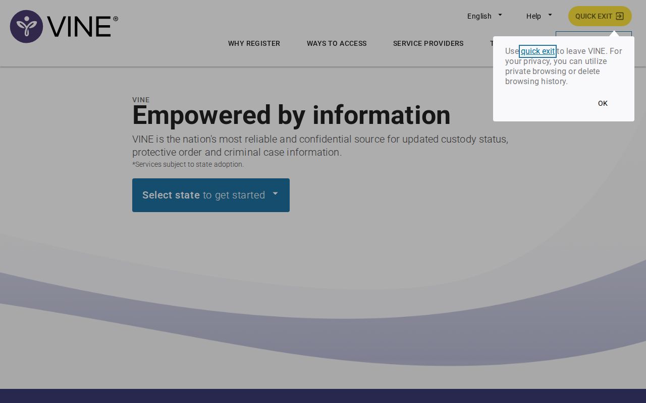 Oconee County VINE inmate check and release alert search